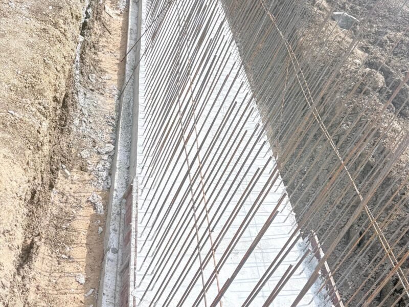 Civil work Returning wall